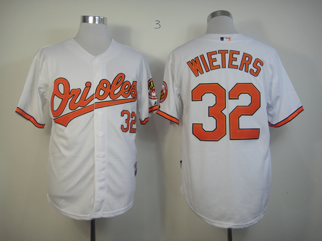 Men Baltimore Orioles #32 Wieters White MLB Jerseys